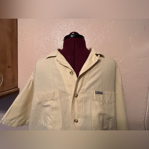 Ralph Lauren Chaps Cream Linen-Cotton Shirt - Picture 4 of 6
